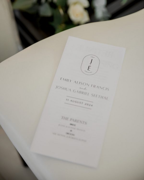 Wedding Programme