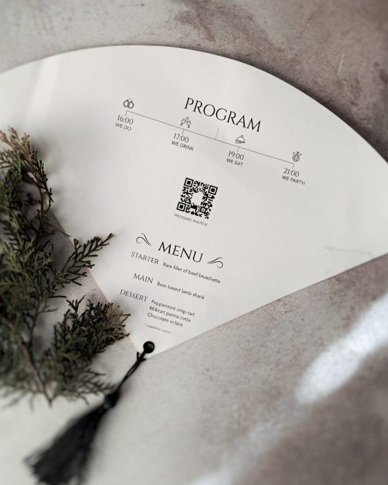 Arched Wedding Programme